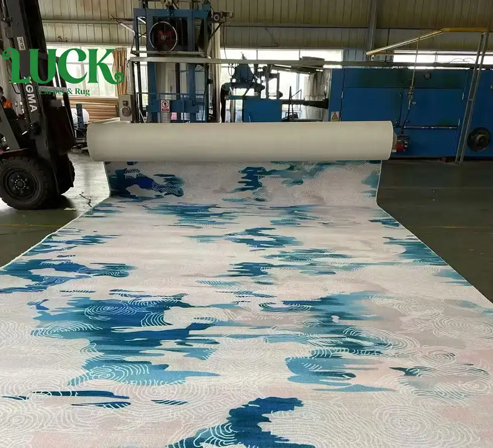 Polyester Printed Wall To Wall Carpet For Restaurants