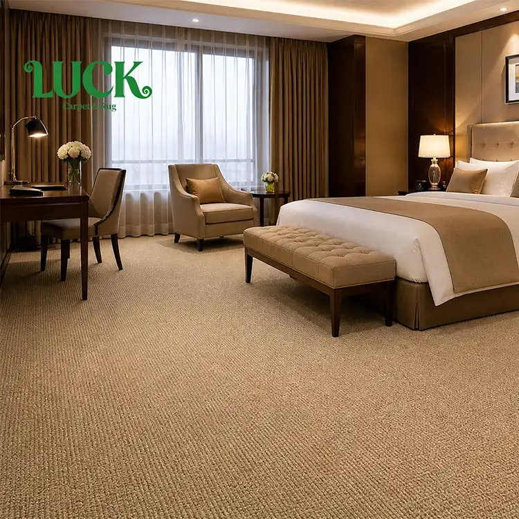 Nilon Tufted Wall to Wall Carpet untuk Hotel